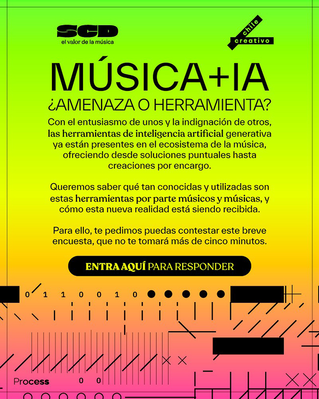 SCD y Chilecreativo lanzan estudio que medirá por primera vez el uso de IA en la música